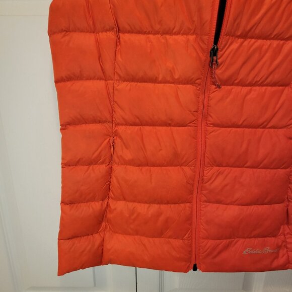 EDDIE BAUER ORANGE DOWN FEATHER PUFFER VEST - Picture 5 of 13